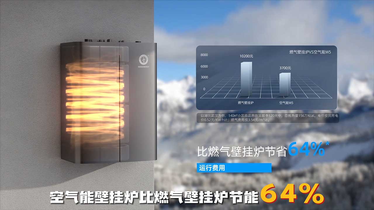 壁挂炉和空气能同时运行？直接使用节能不占地空气能壁挂炉更实在